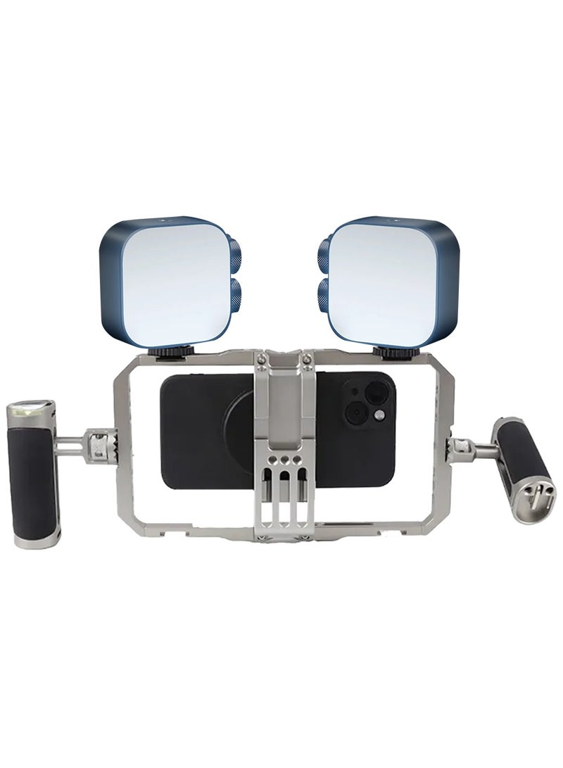 Universal Mobile Phone Cage + 2 LED6 RGB